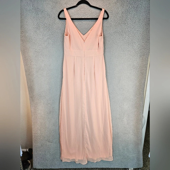 After Six Gown Womens Sz 10R Porcelain Pink Flowy Chiffon Formal Wedding *Read* - Picture 6 of 13